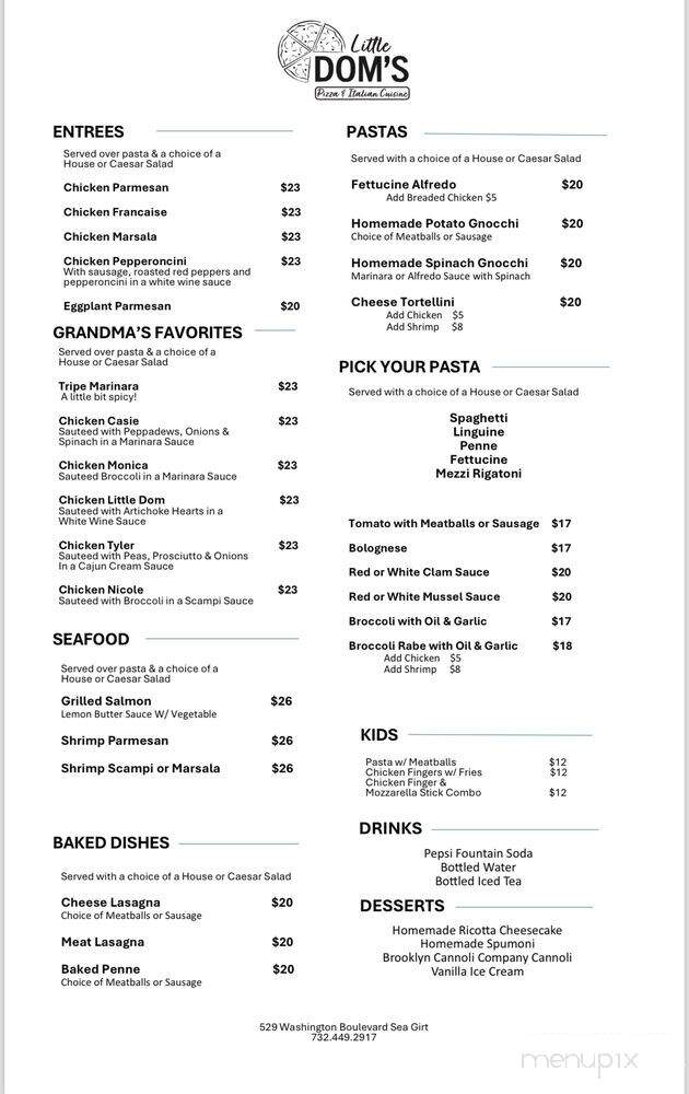 Little Dom's - Sea Girt, NJ menu_pic