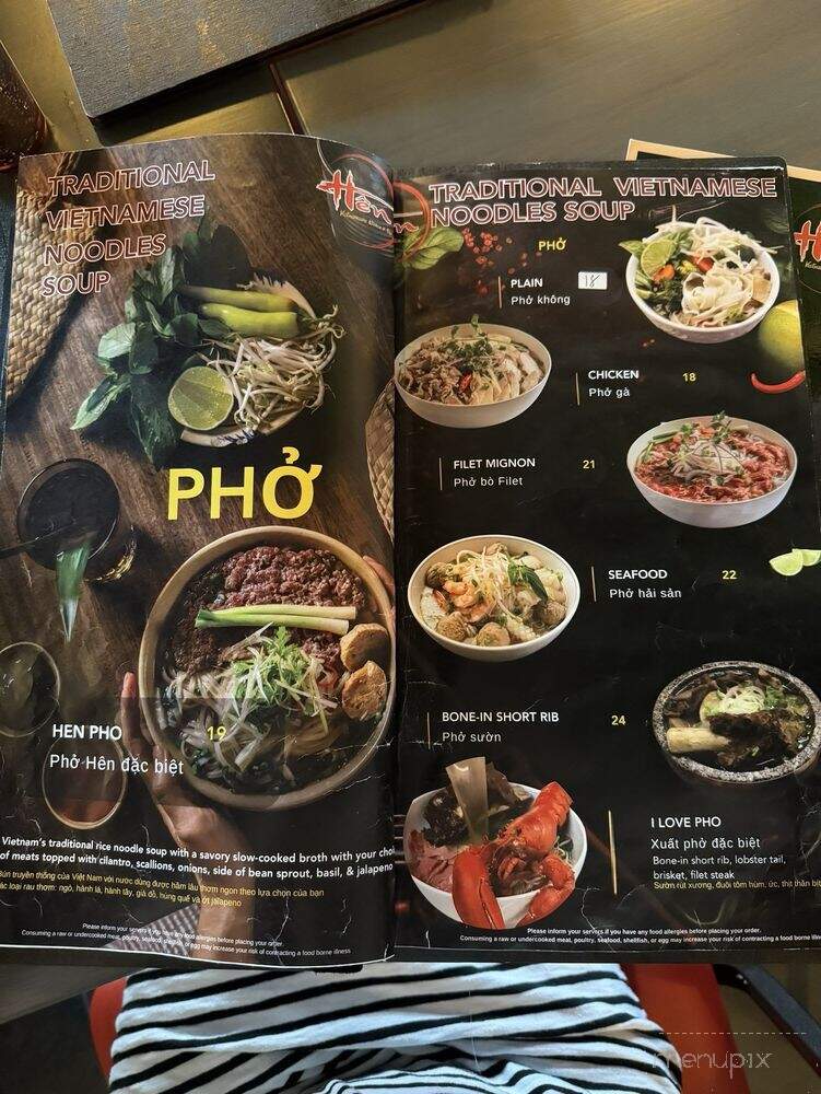 Hen Vietnamese Kitchen and Bar - Tinton Falls, NJ menu_pic