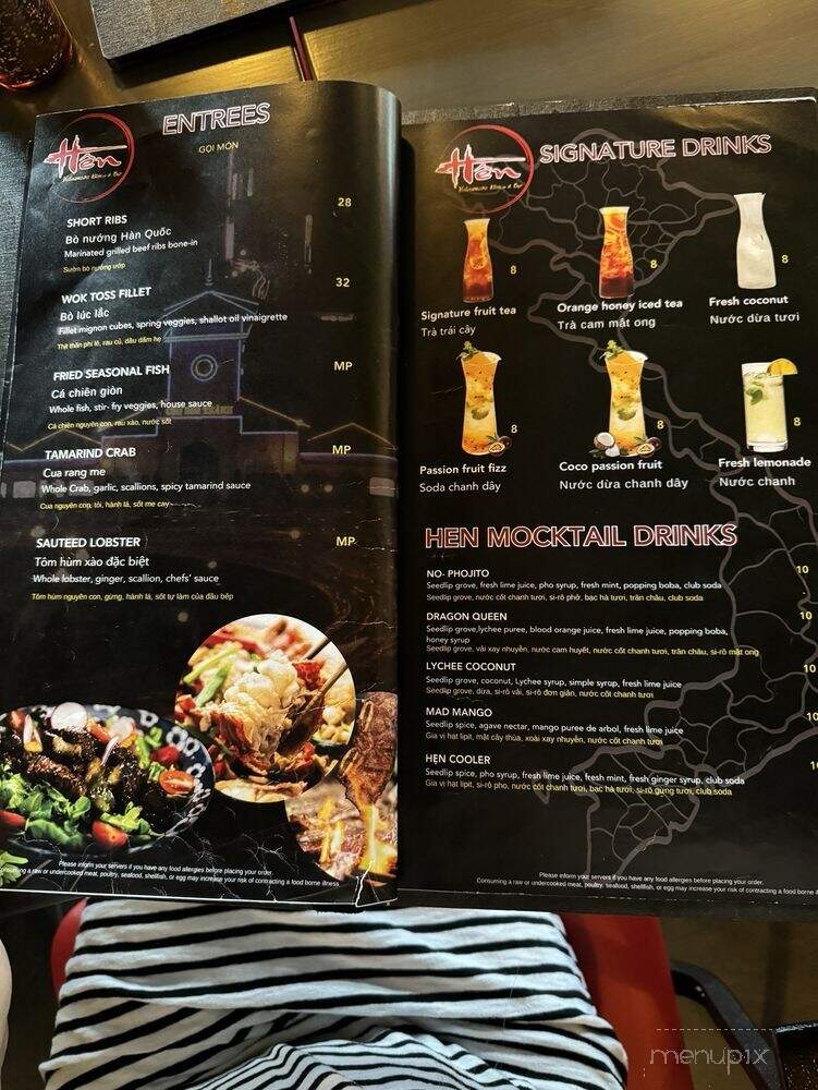 Hen Vietnamese Kitchen and Bar - Tinton Falls, NJ menu_pic