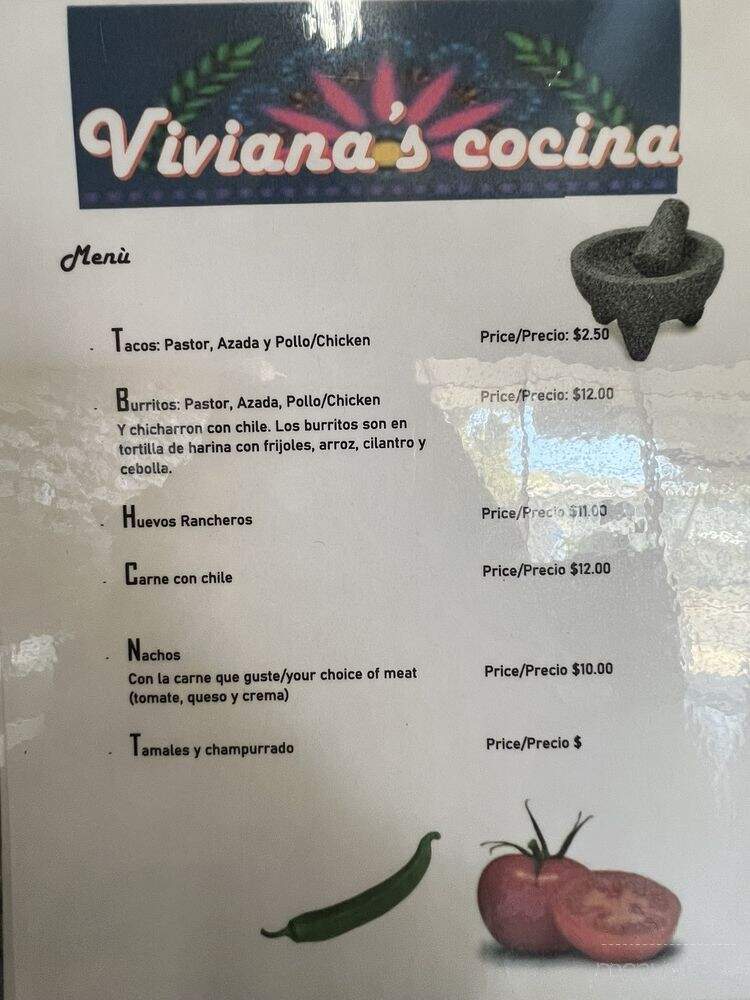 Viviana's - Ventura, CA menu_pic