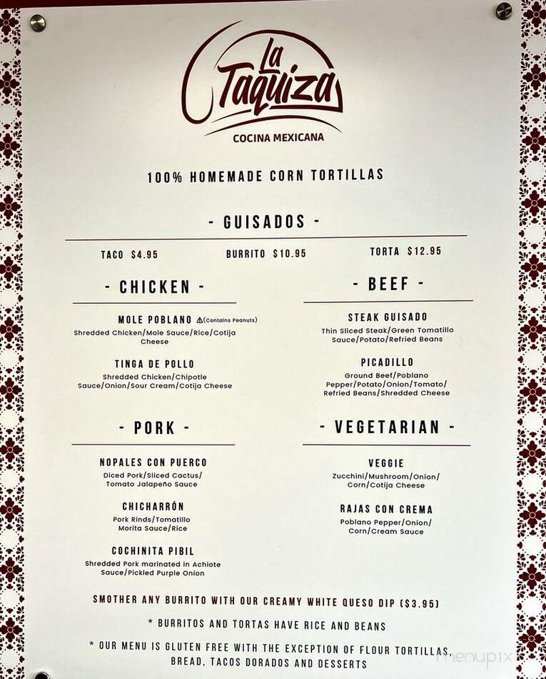 La Taquiza - Colorado Springs, CO menu_pic