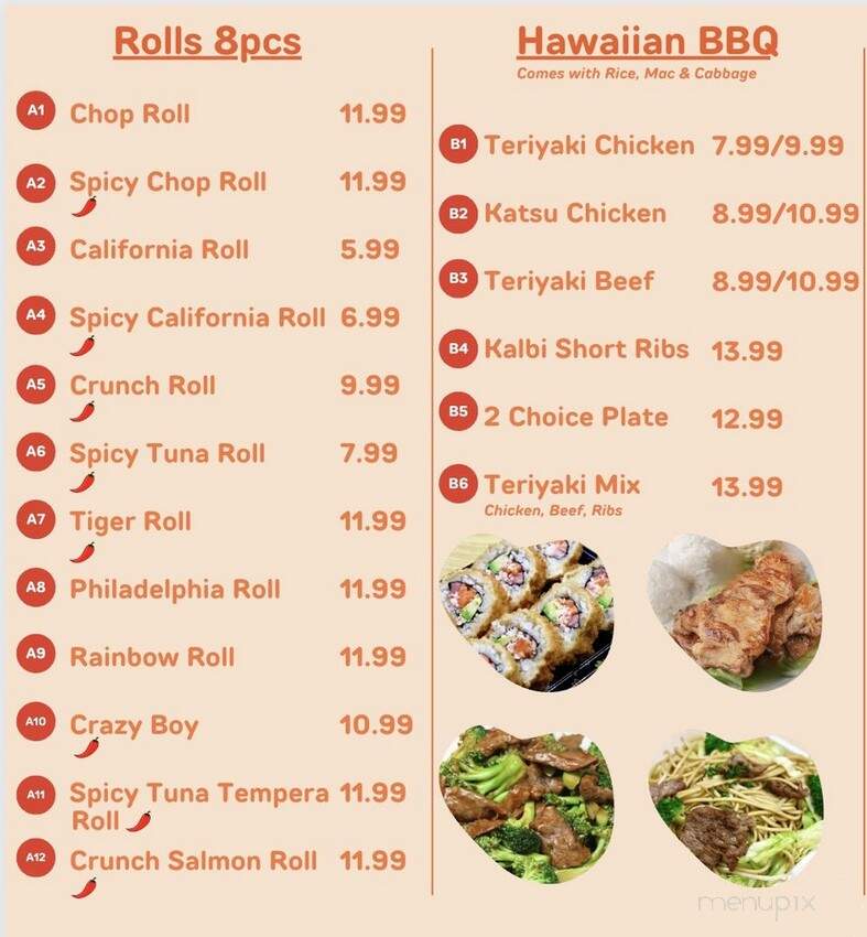 Chop Asian Kitchen - East Los Angeles, CA menu_pic