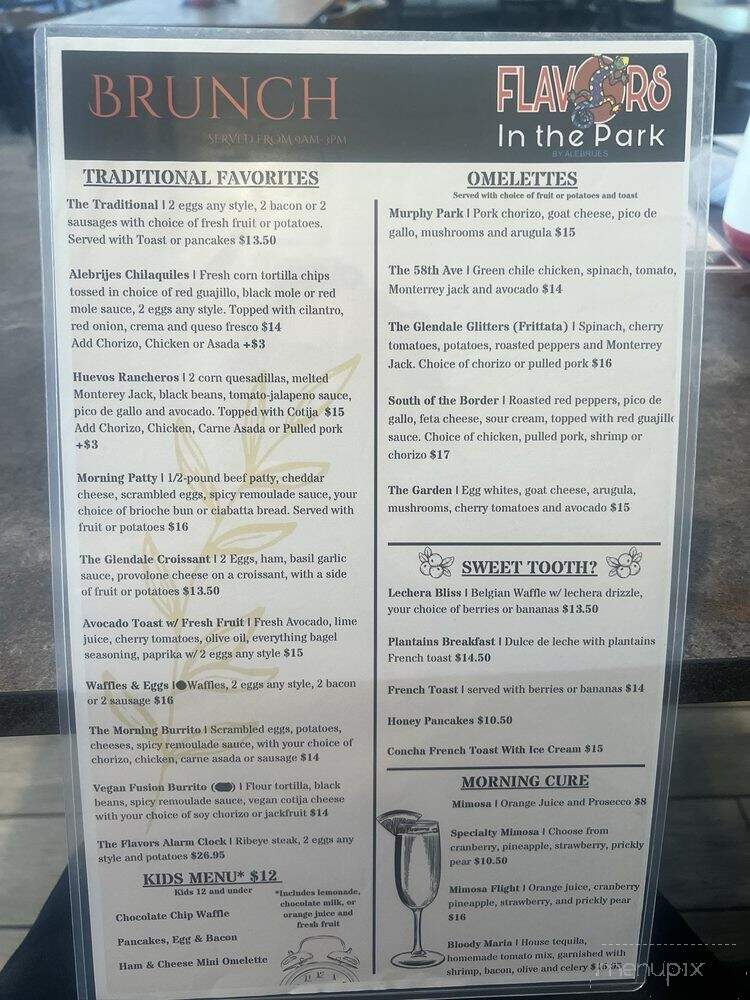 Flavors In the Park - Glendale, AZ menu_pic