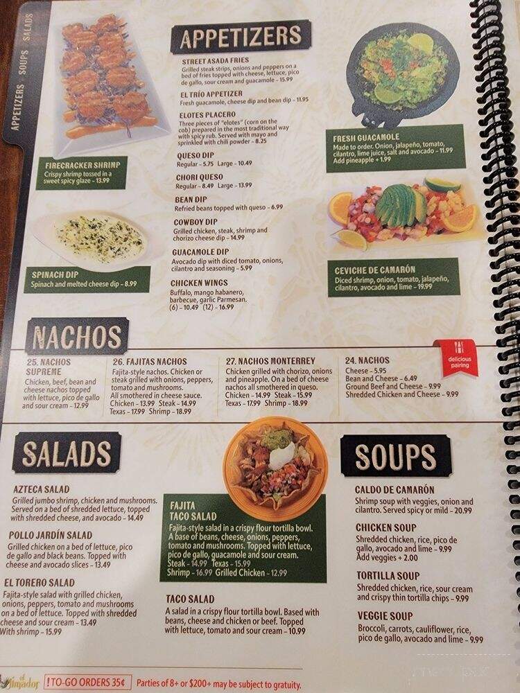 El Jimador - Knightdale, NC menu_pic