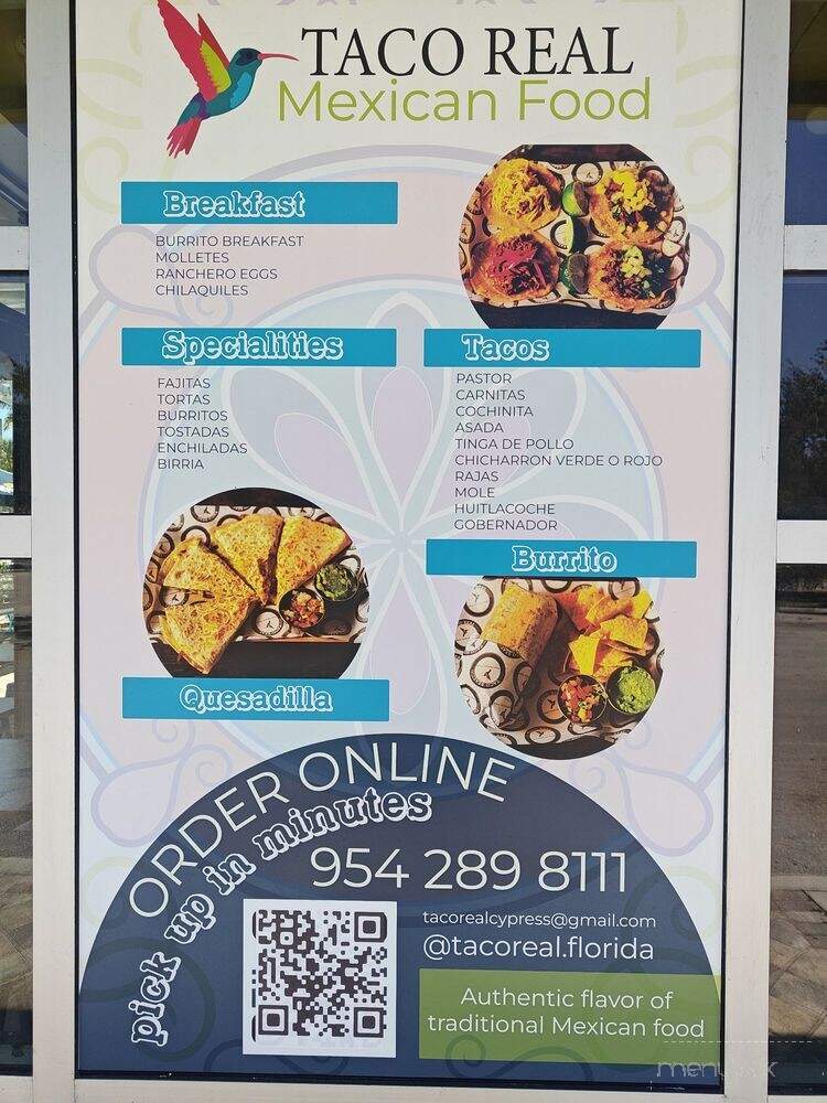 Taco Real - Fort Lauderdale, FL menu_pic