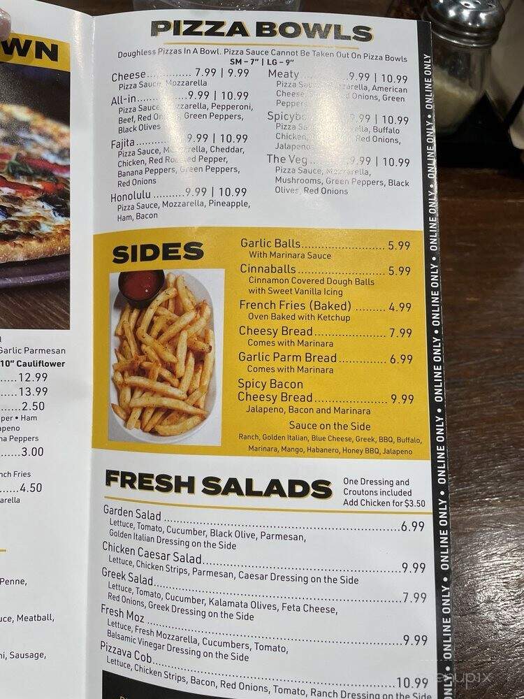 Pizzava - Sparks, NV menu_pic