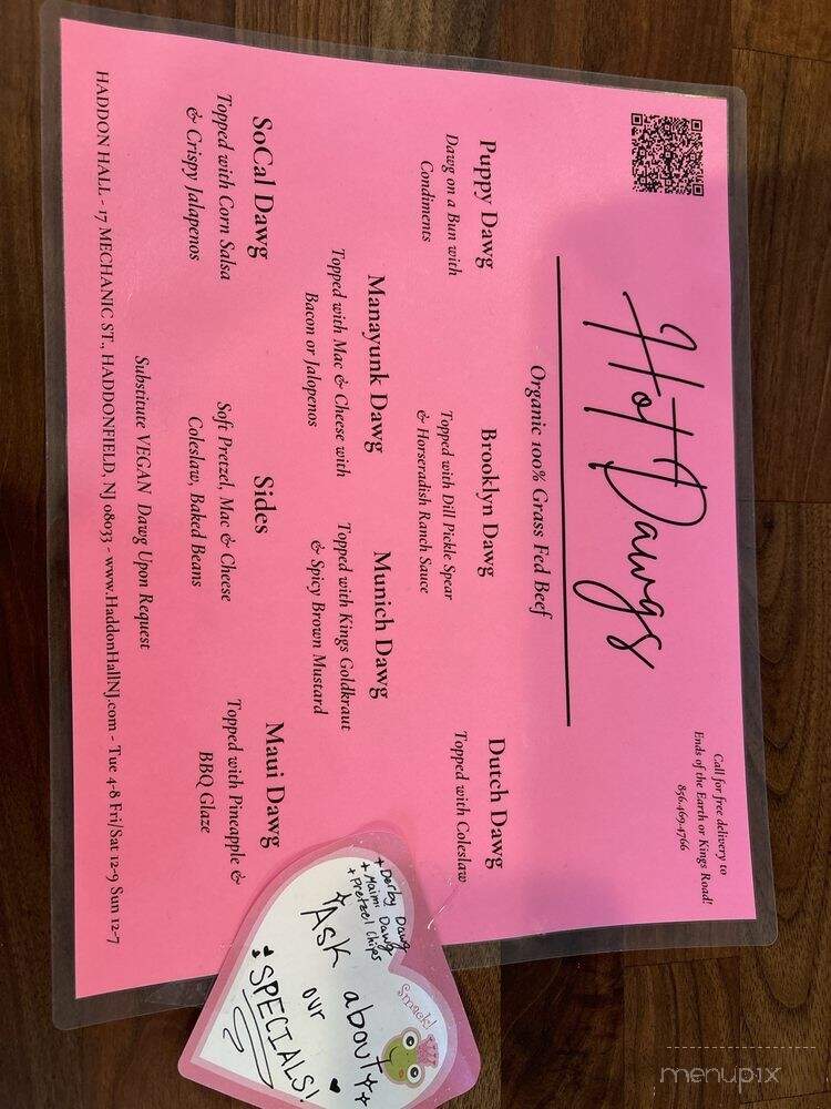 Hot Dawgs - Haddonfield, NJ menu_pic