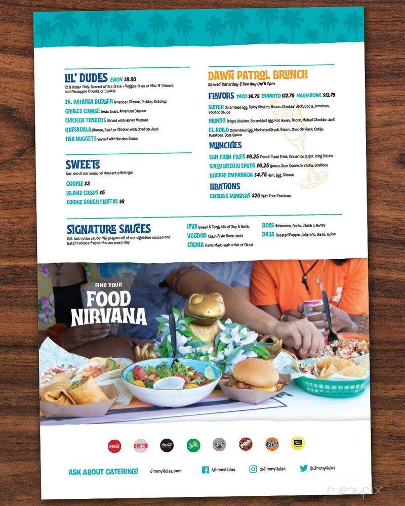 Jimmy Hula's - Melbourne, FL menu_pic