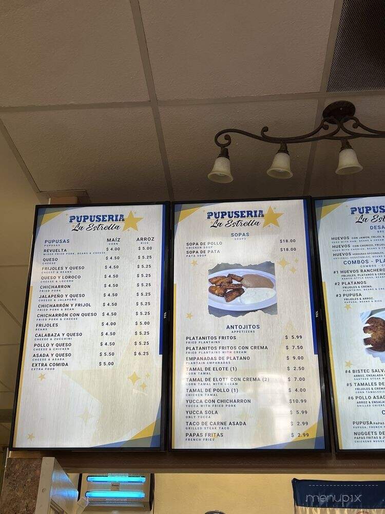 Pupuseria La Estrella - Colton, CA menu_pic