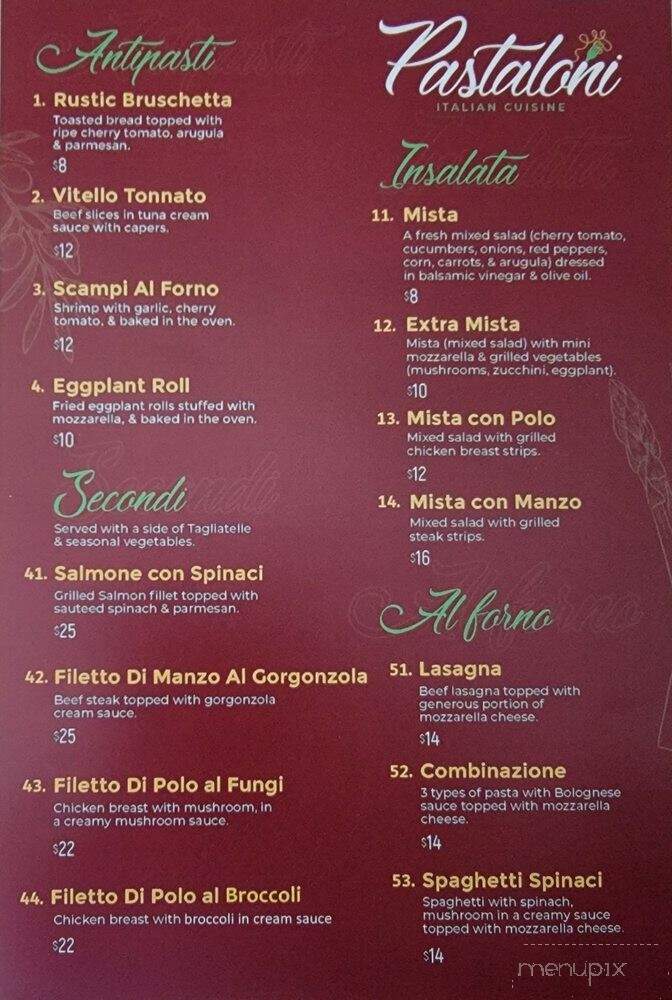 Pastaloni Italian Cuisine - Garden City, MI menu_pic