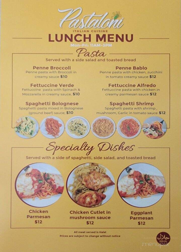Pastaloni Italian Cuisine - Garden City, MI menu_pic