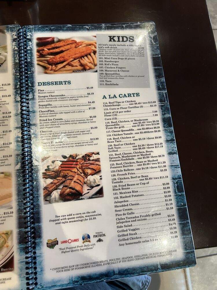 Blue Agave - Gahanna, OH menu_pic