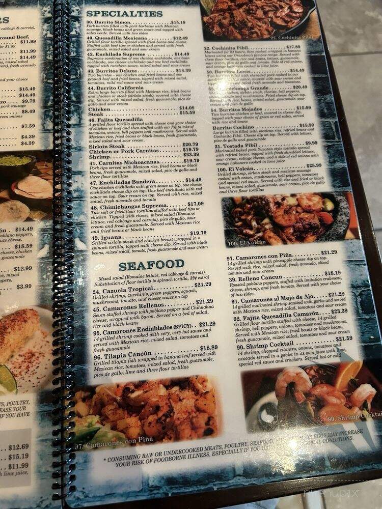 Blue Agave - Gahanna, OH menu_pic