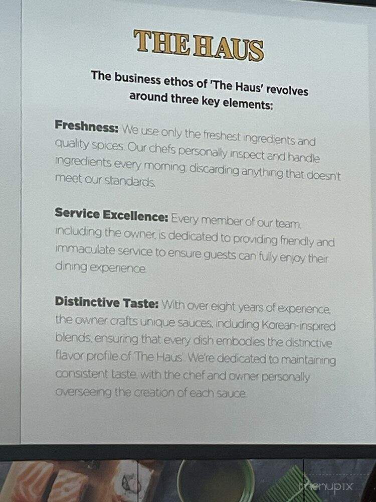 The Haus - Flowery Branch, GA menu_pic
