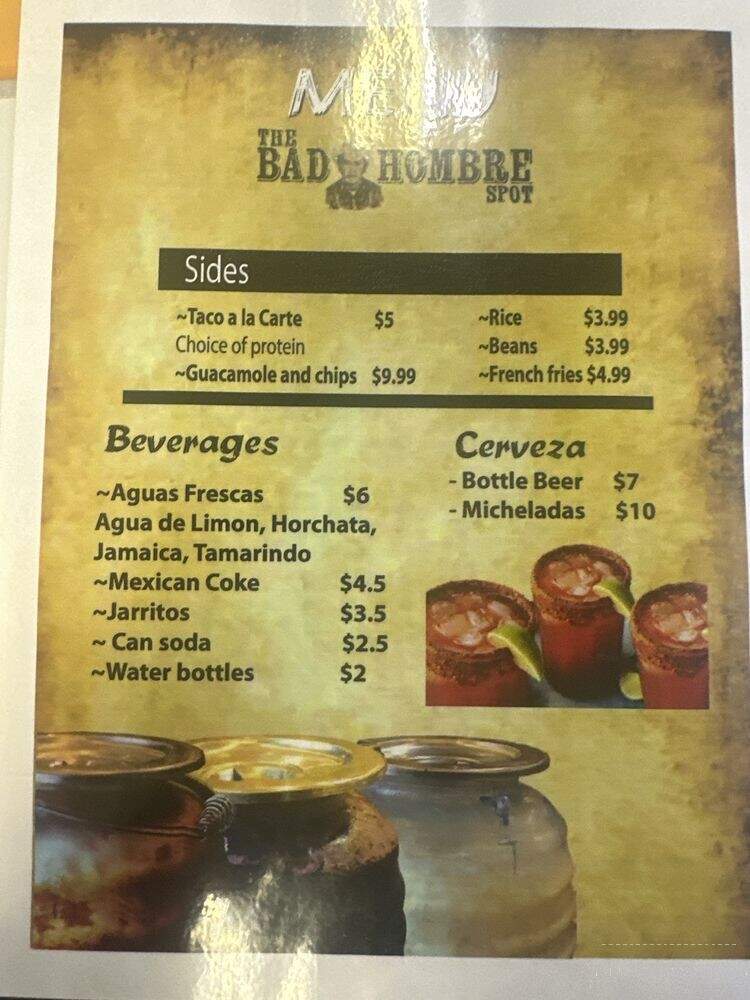 The Bad Hombre Spot - Hawthorne, CA menu_pic