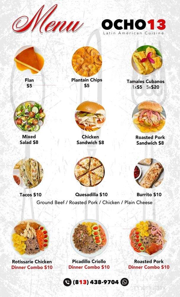 OCHO13 - Seffner, FL menu_pic