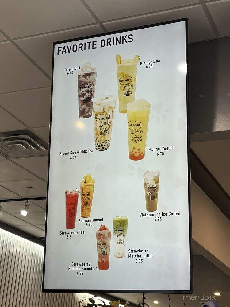102 Boba - Brooklyn Center, MN menu_pic