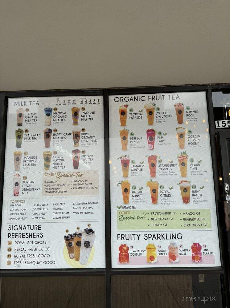 The Bep Teahouse - Houston, TX menu_pic