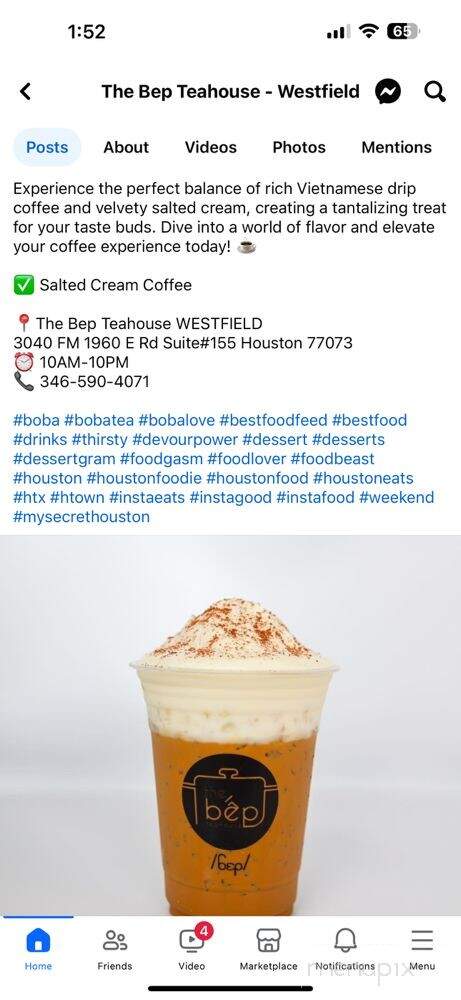 The Bep Teahouse - Houston, TX menu_pic