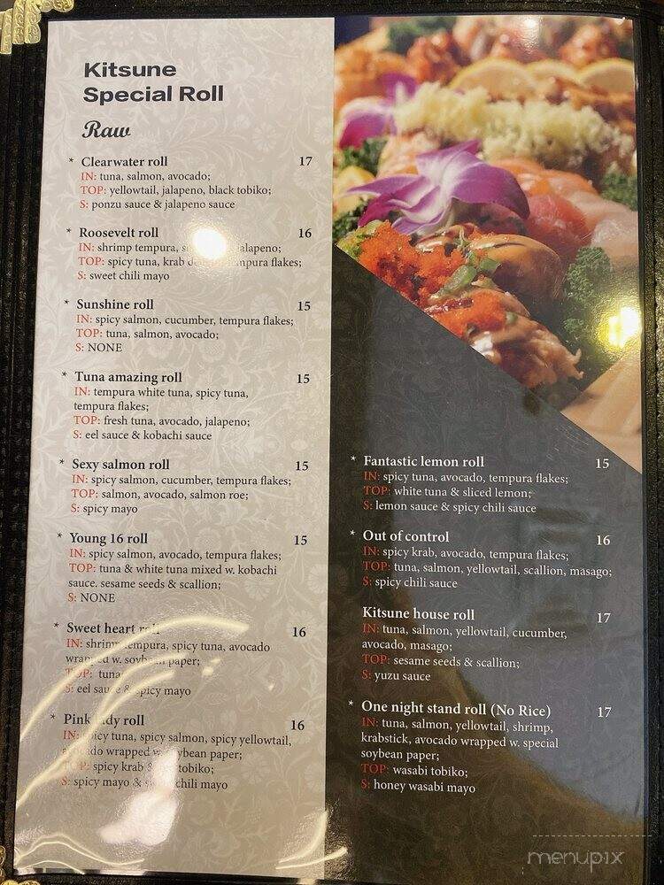 Kitsune Sushi House - Clearwater, FL menu_pic