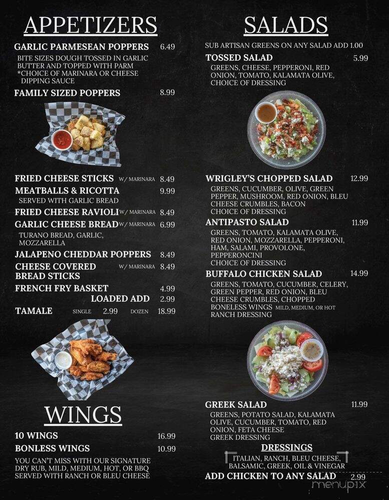 Wrigley's Pizza - St. Petersburg, FL menu_pic