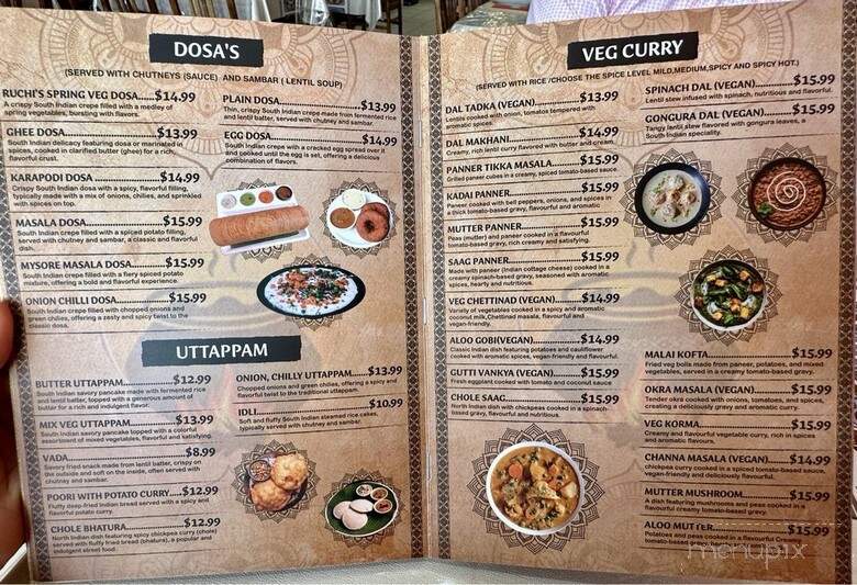 Ruchi's Indian Cuisine - Houston, TX menu_pic