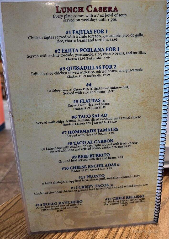 La Haciendita Mexican Restaurant - Humble, TX menu_pic