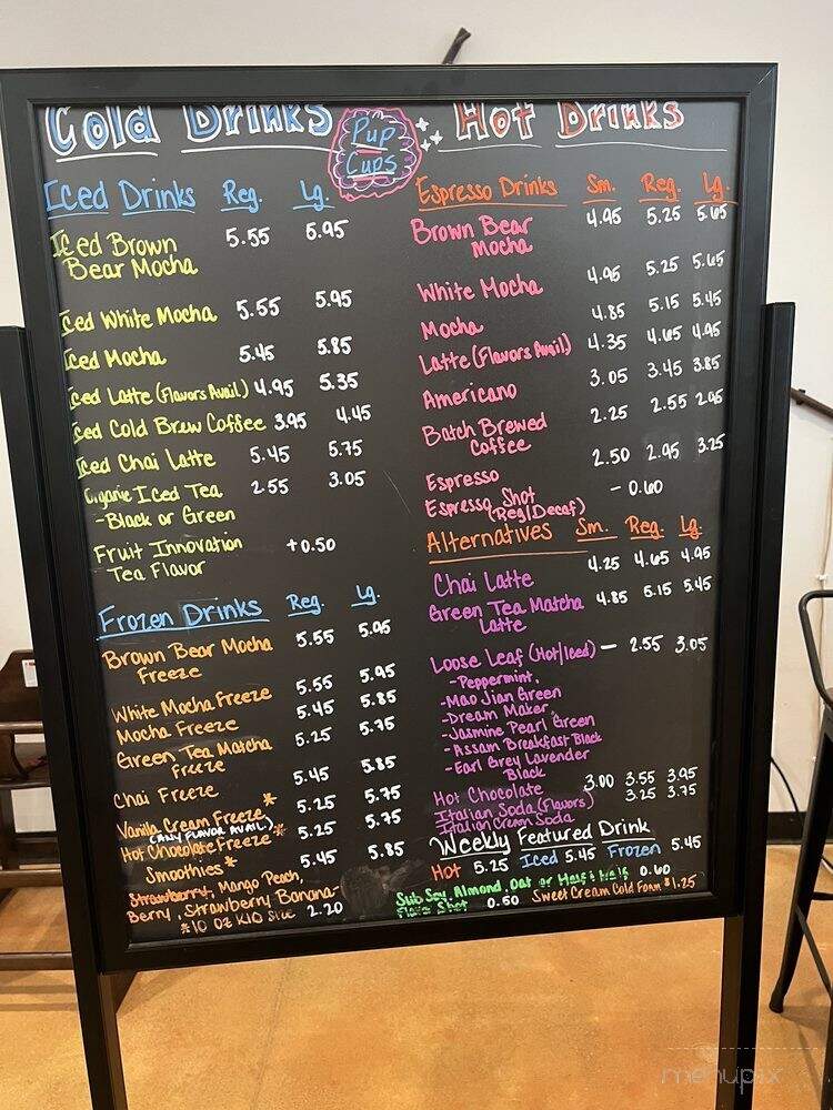 Brown Bear Coffee and Cafe - Fayetteville, OH menu_pic