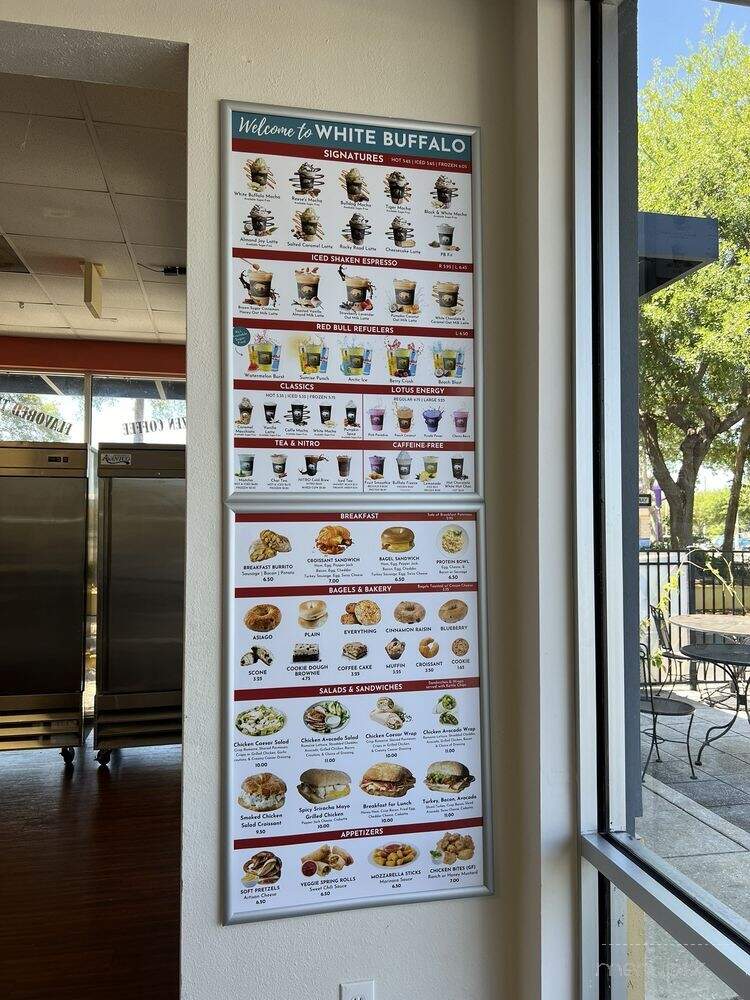 White Buffalo Coffee Bar - Tampa, FL menu_pic