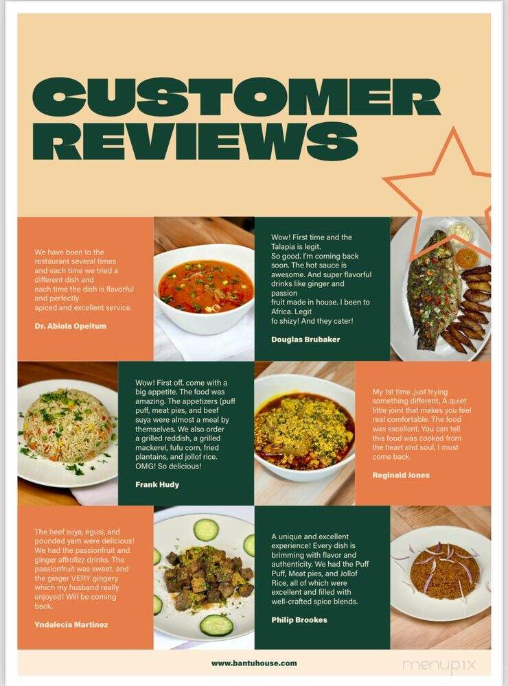 Bantu House - Cypress, TX menu_pic