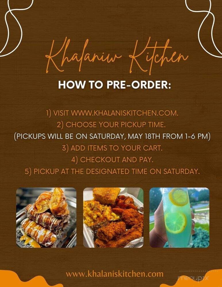 Khalanis Kitchen - Indianapolis, IN menu_pic