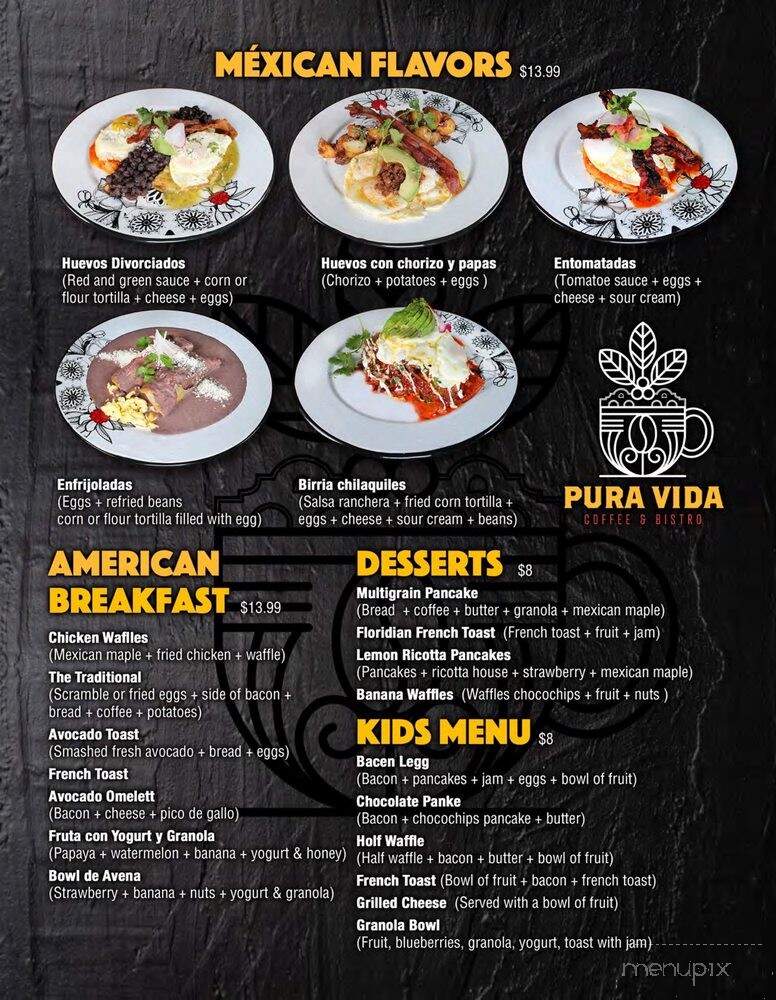 Pura Vida Cafe & Bistro - Newnan, GA menu_pic