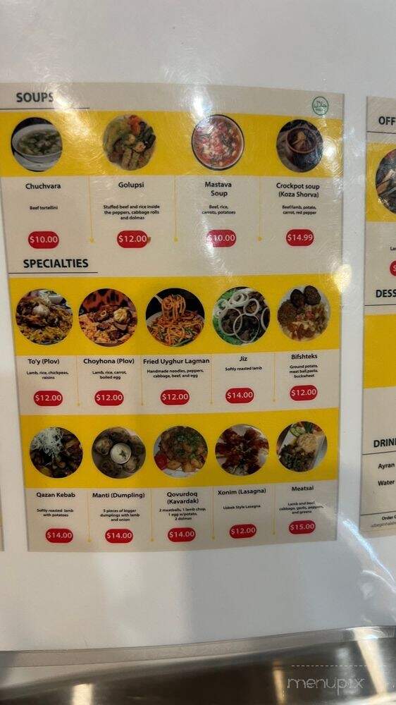 Uzbegim - Nashville, TN menu_pic