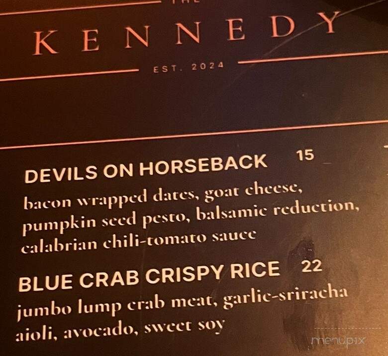 The Kennedy - Knoxville, TN menu_pic