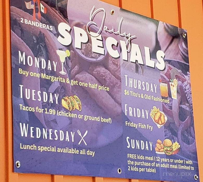 Dos Banderas Restaurant - Muskego, WI menu_pic