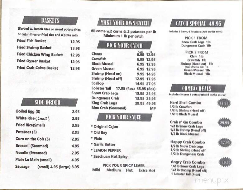Holy Crab Seafood Restaurant - Hanover, PA menu_pic