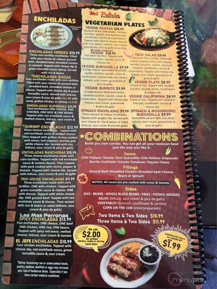 Mi patria Mexican Restaurant - Murfreesboro, TN menu_pic