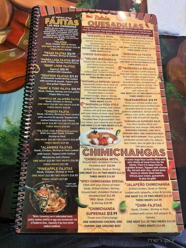 Mi patria Mexican Restaurant - Murfreesboro, TN menu_pic