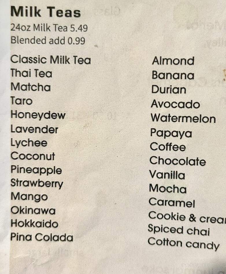 Roong Aroon Thai Cafe - Lutz, FL menu_pic