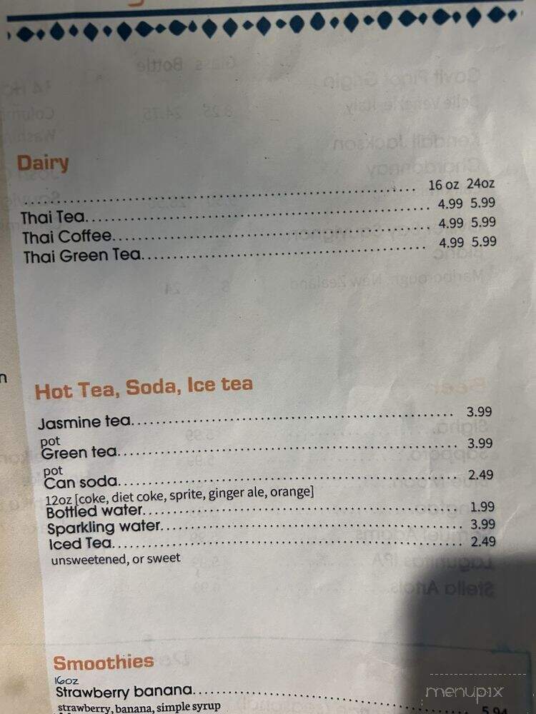 Roong Aroon Thai Cafe - Lutz, FL menu_pic
