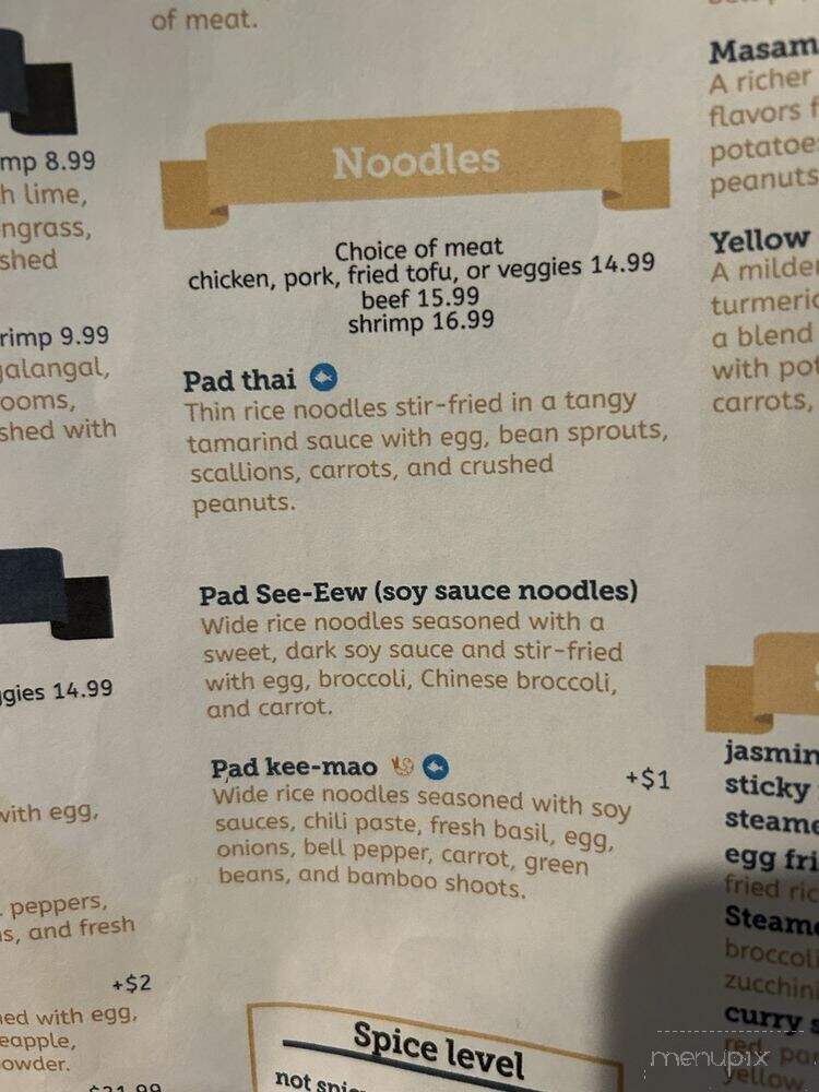 Roong Aroon Thai Cafe - Lutz, FL menu_pic