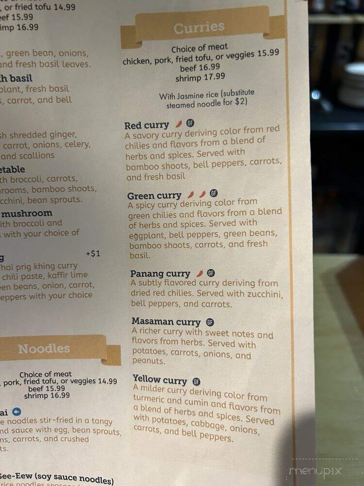 Roong Aroon Thai Cafe - Lutz, FL menu_pic