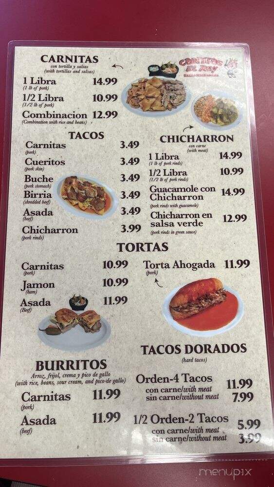 Carnitas el Rey - North Las Vegas, NV menu_pic