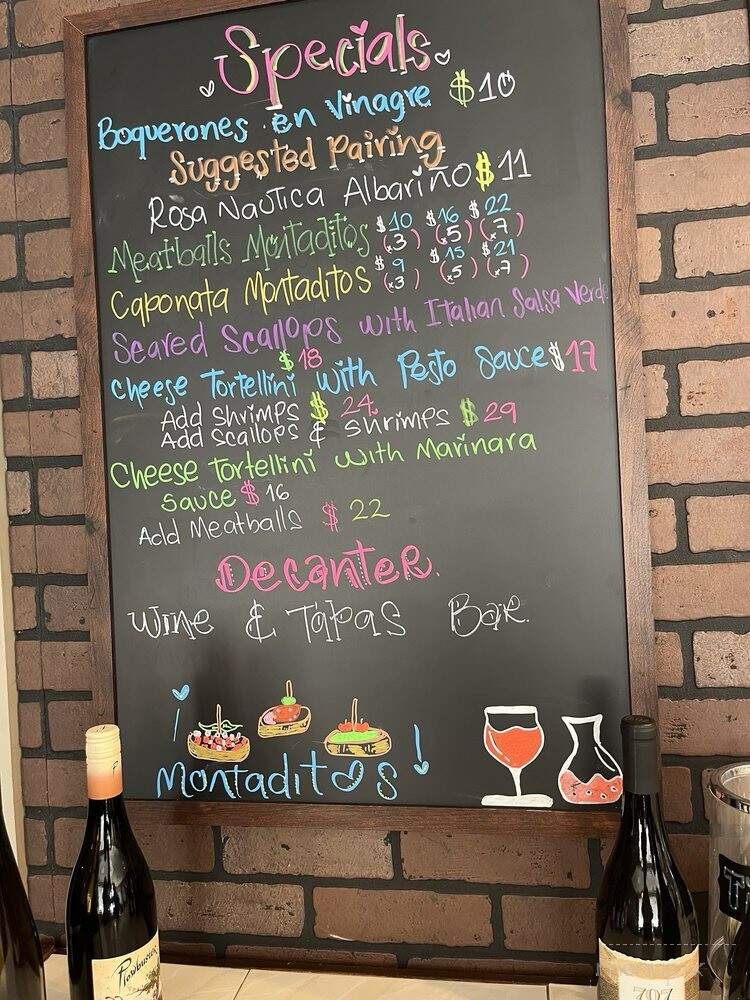 Decanter Wine & Tapas Bar - St. Pete Beach, FL menu_pic