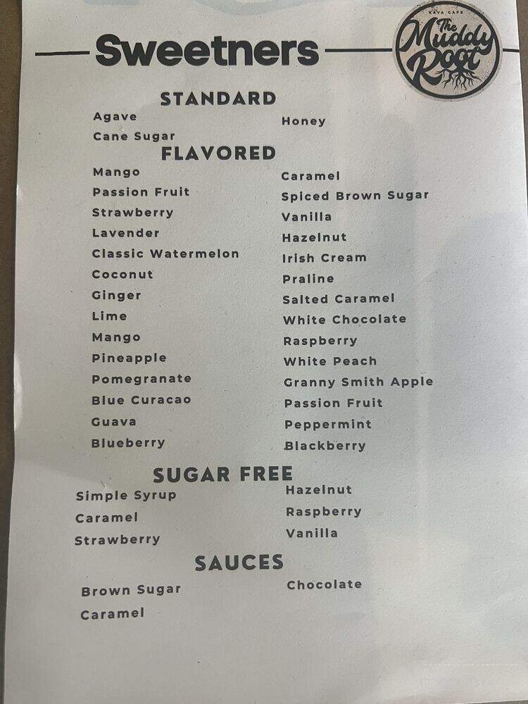 The Muddy Root Kava Cafe - Tampa, FL menu_pic