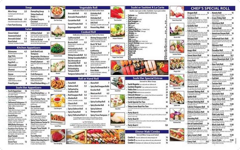 Chef Lins Asian Bistro - Greenville, SC menu_pic
