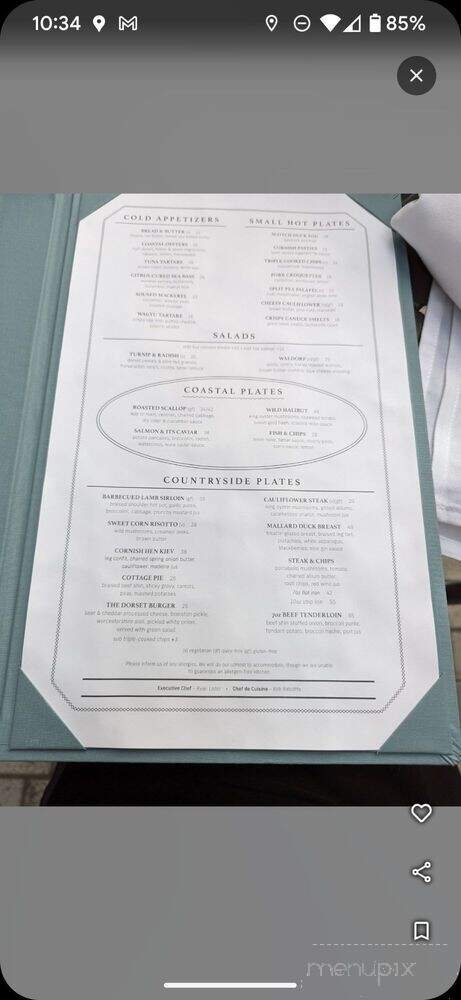 The Dorset - Toronto, ON menu_pic