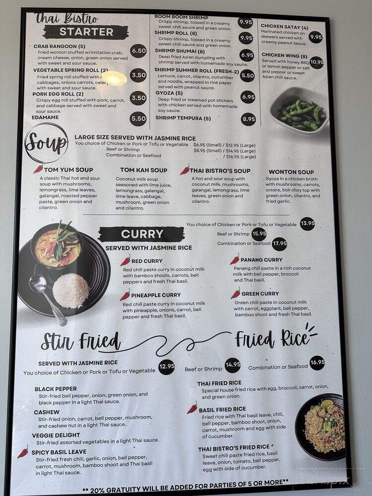 Thai Bistro - Brandon, MS menu_pic