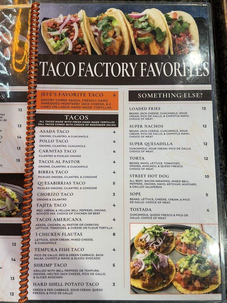 Norwalk Taco Factory - Norwalk, CA menu_pic