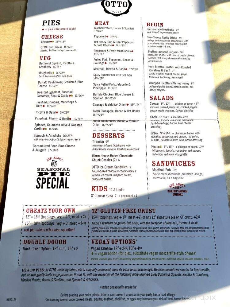 Otto - Newton, MA menu_pic